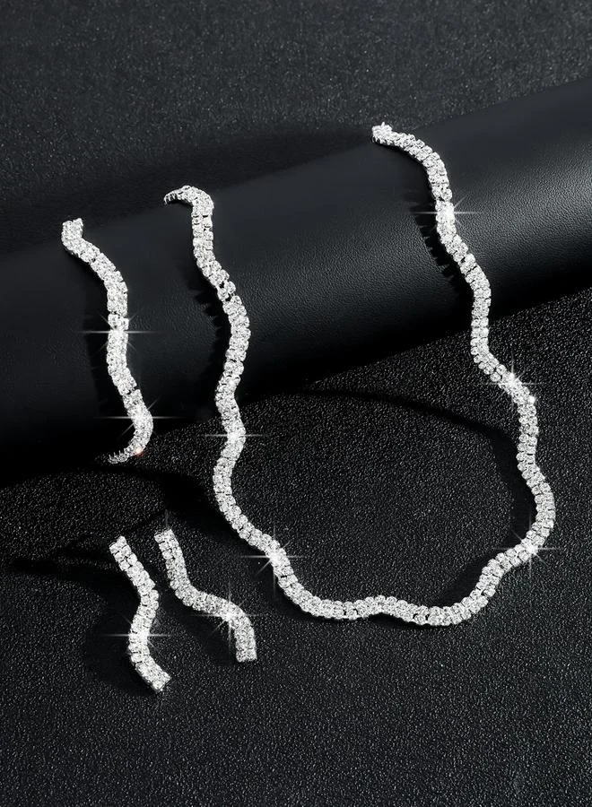Take Two  3-Piece Embellished Necklace, Bracelet And Earrings Jewelry Set for Women | Best Price UAE